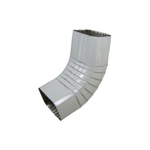 White aluminum downspout elbow for contractors in Chicago IL