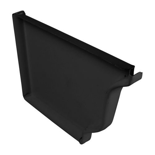 Black aluminum gutter end cap